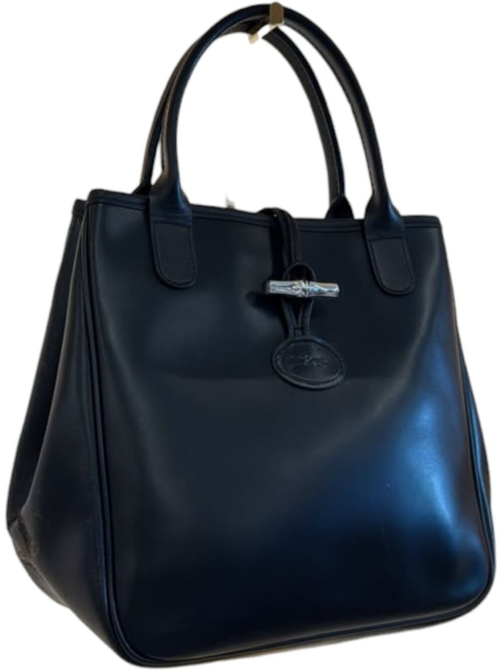 516150CR C1 Longchamp Hand Bag Black Leather